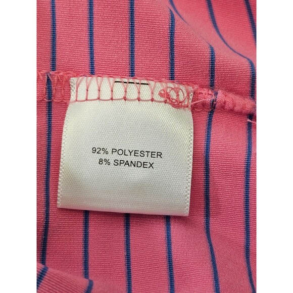 Mens XL Peter Millar Summer Comfort Pink Stripe Short Sleeve Polo Shirt Tee Golf - Picture 4 of 5